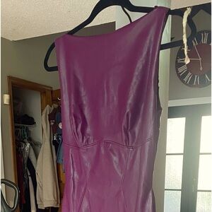 Maxi faux vegan leather.  color.  sahara merlot.